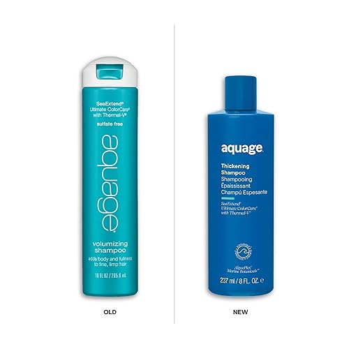 Miniatura 4 de Aquage SeaExtend - Champú espesante  Tecnología Thermal-V que sella el calor, evita la decoloración del color del cabello y daños térmicos en el
