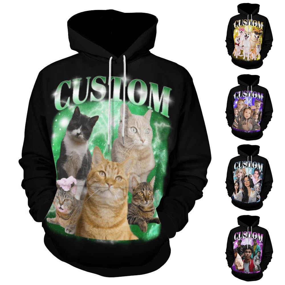 Sweats à capuche personnalisés le cadeau idéal avec photo et texte pour homme et femme