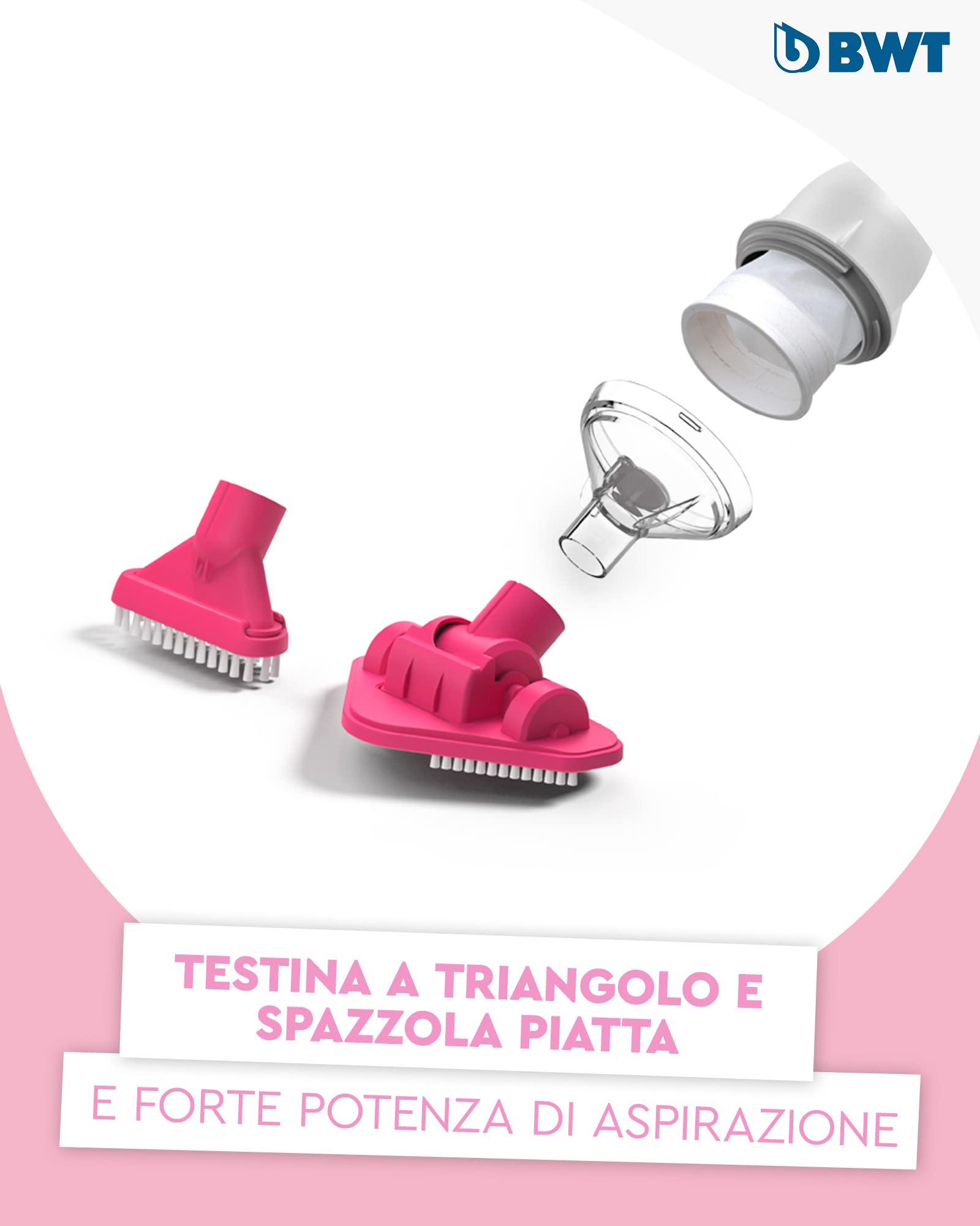 BWT Aspiratore per piscine BC02 | Pulizia efficiente di piscine fino a 10 m³ | Funzionamento a batteria con massima libertà di movimento | Forte potenza di aspirazione