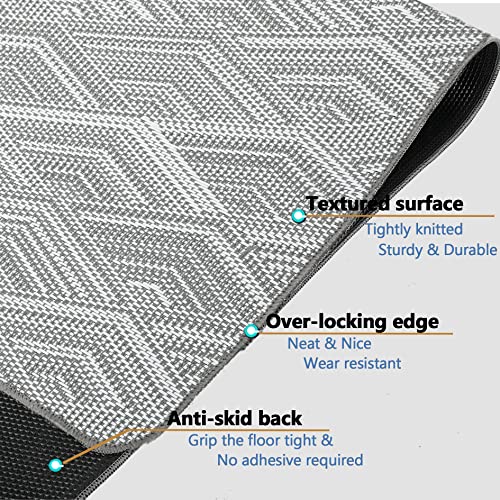 Rccugmats Chair Mat For Hardwood & Tile Floor, 36" X 48" Heavy Duty Office Chair Mat For Rolling Chairs Easy Glide, Anti Slip, Non-Curve, Floor Protector For Home Office, Diamond Gray #TOP2