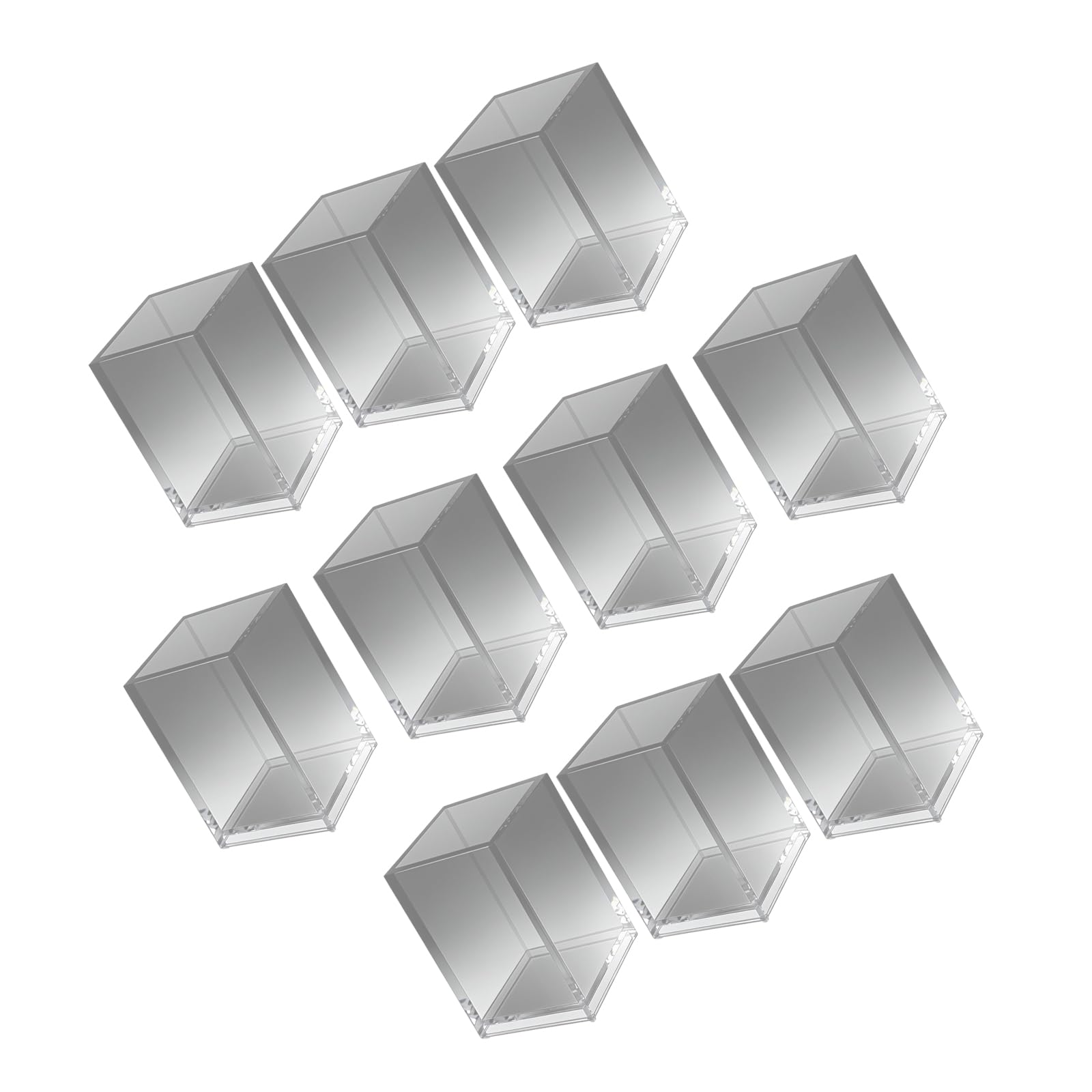 HDOYTXXM 10Pcs Desktop Pen Organiser Storage Container Stackable Clear Acrylic Pencil Cup for Makeup Brushes Marker Writing Tool Desk Organiser for Supplies