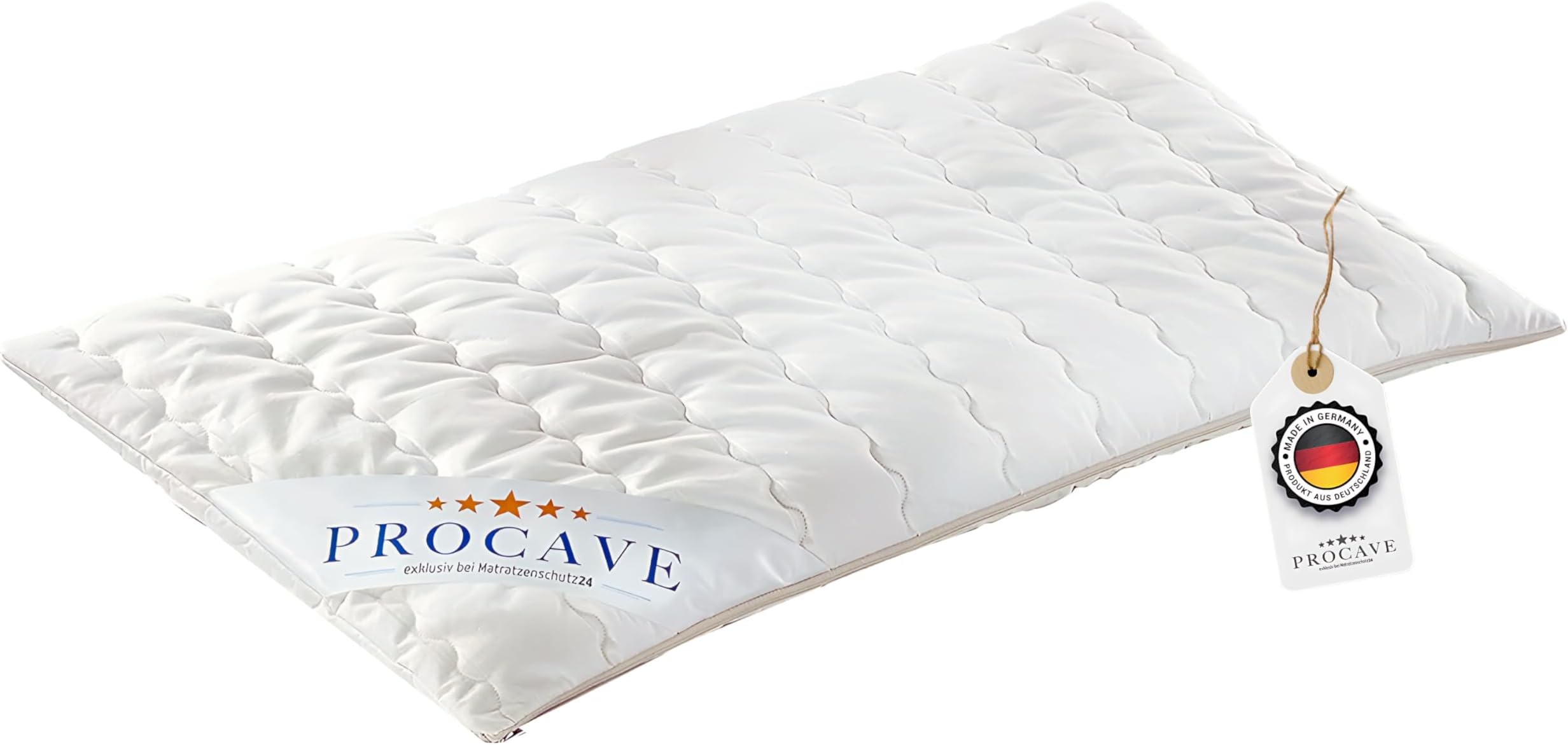 PROCAVE Spelt Pillow with Cotton Pillow Case, Breathable Neck Support Pillow, Sleeping Pillows Made in Germany 40x80cm