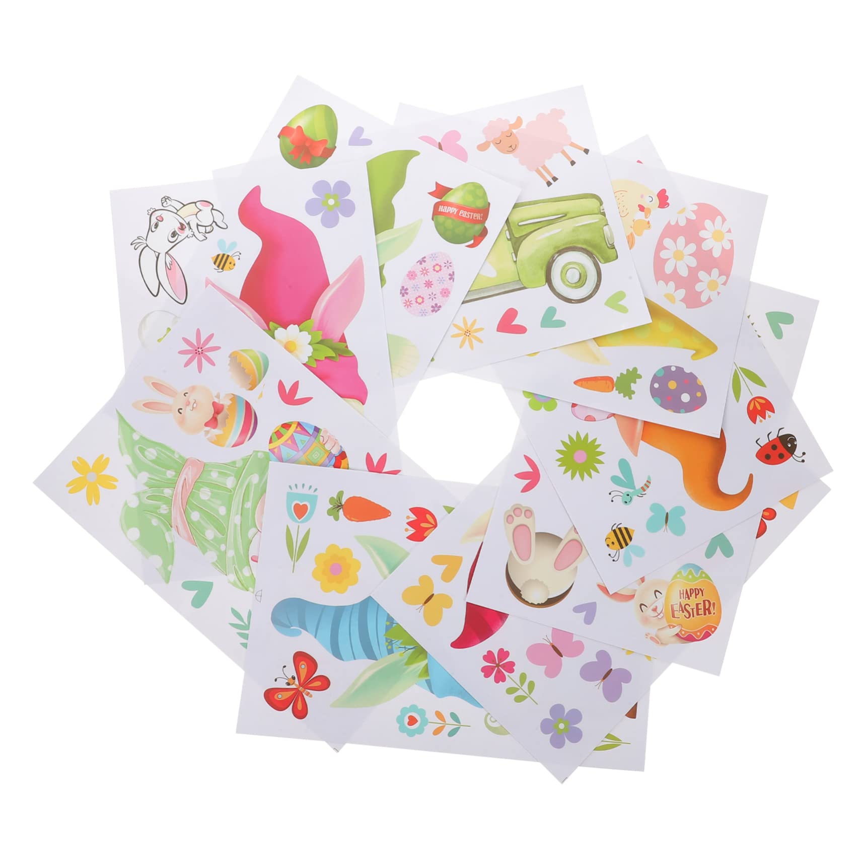 MAGICLULU 5 Sätze Fensteraufkleber Zu Ostern Fensterdeko Ostern Fensteraufkleber ern Wandtattoos Mattierte Fensterfolie Cartoon-aufkleber Für Glasfenster Pvc 9 Blatt * 5