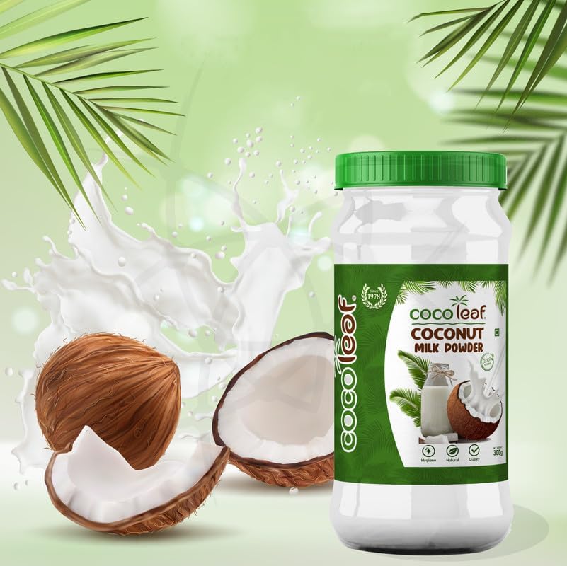 COCOLEAF Coconut Milk Powder, Nariyal Milk Powder Dried Instant Coconut Milk (Nariyal) Added Directly to Soups, Smoothies, Curries and Sauces (Pack of 300g) (B0CKL5WDMK) Amazon Price History, Amazon Price Tracker