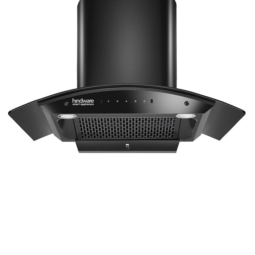Hindware Smart Appliances | Ripple Black 90 cm Chimney |1350