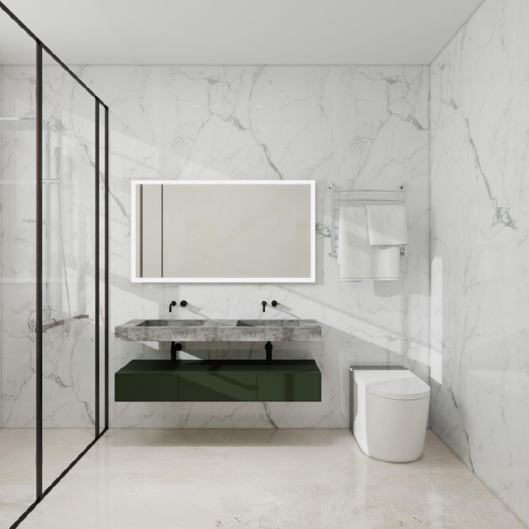 Panel SPC Decorativo de Pared 4 mm, Revestimiento Interior Impermeable Imitación Mármol o Piedra Natural, Panel Ligero Fácil de Instalar y Limpiar para Baño (Blanco, 120 x 260 cm, Mármol)