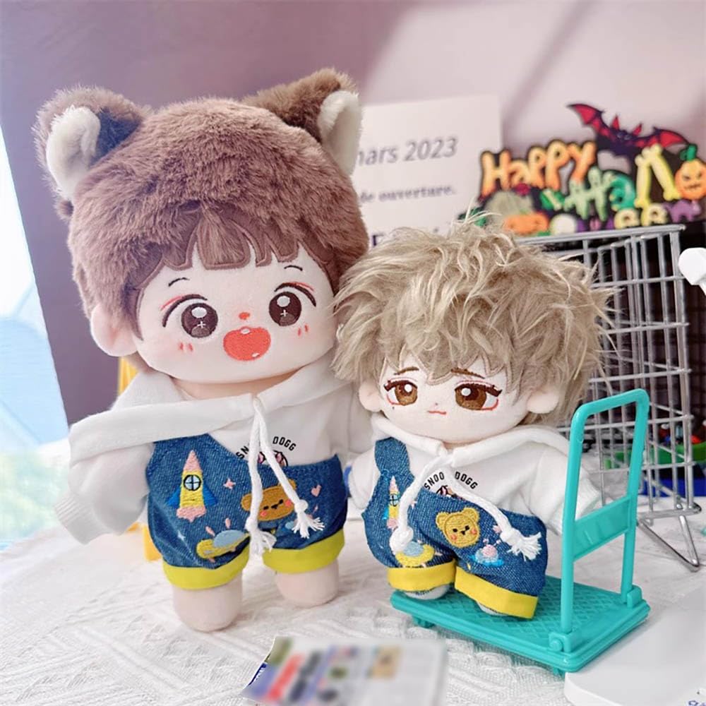 Niannyyhouse – Ensemble De Vêtements Pour Poupée Peluche 40 Cm (Bonnet, Écharpe, Lunettes, Sweat, Salopette)