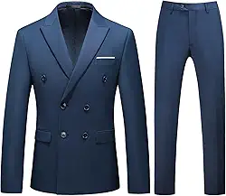 Conjunto de terno masculino slim fit, 2 peças, blazer trespassado, smoking, casual, casamento, casual, negócios