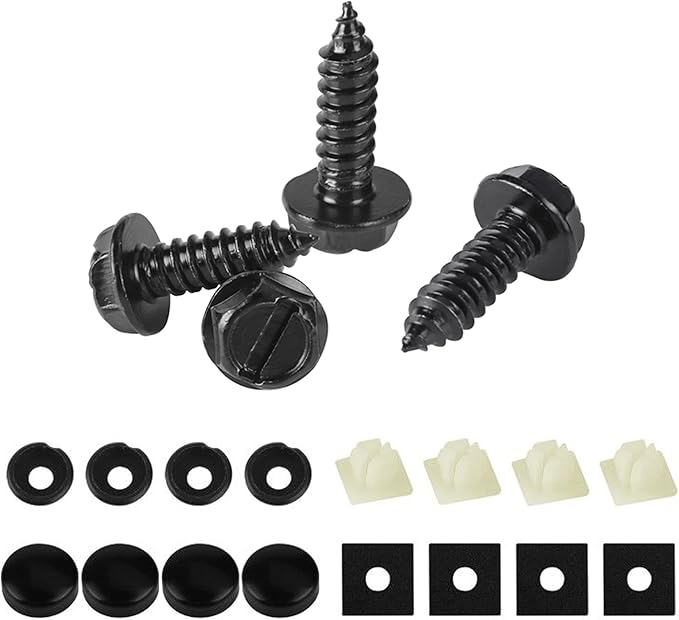 LivTee Rustproof License Plate Screws for Securing License