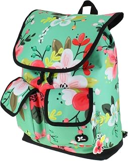 Mochila vans negra con flores ֍ moochilas.com