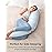 Momcozy Pregnancy Pillows for Side Sleeping, J Shaped Maternity Body Pillow for Pregnancy, Soft Pregnancy Pillow for Head Neck Belly Support, Blue
