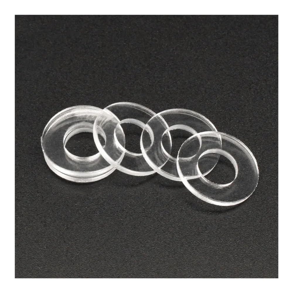 Arandelas planas de PVC Arandela junta plana aislante transparente Suave Duro M1.2-M12 50/100/200 piezas(Soft,M6*18 * 1 * 50Pcs)