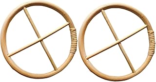 2 Pcs Brown Wind Chime Circles, DIY Wind Chimes, Long Lasting House Gard...