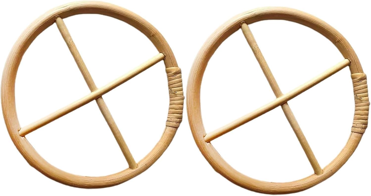 2 Pcs Brown Wind Chime Circles, DIY Wind Chimes, Long Lasting House Garden Wind Chime Parts Transparent Top, Round Wind Chimes Patio, Circles of or Frames of Decor