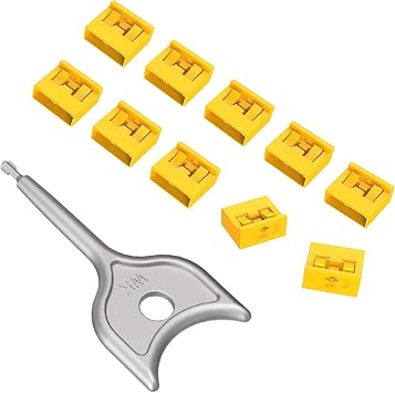 10PCS USB-A Port Blockers with 1 Keys-Removable Type-A Data Protection - Dust & Moisture Resistant Shield for Laptops, PCs, Gaming Devices & Tamper Protection Yellow