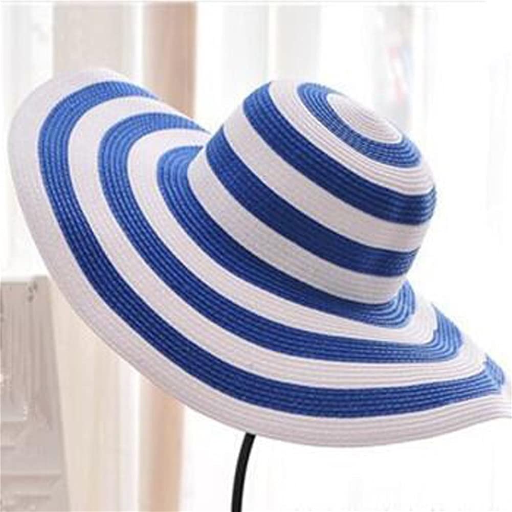 Sombreros de Mujer de Verano Ventilación Plegable Sombreros para el Sol Sombrero de Playa Cuerda de Viento Tamaño de Ajuste Fijo Sombrero Protector Solar (Color : C, Size : Mcode) (C Mcode)