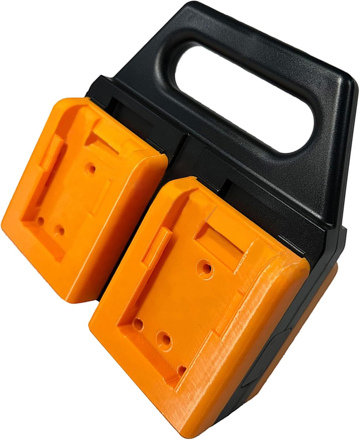 Portable 4 Bay Tool Battery Storage Stand Heavy Duty ABS Mounting Rack for 18V/20V Workshop Use Space Saving Battery Rack