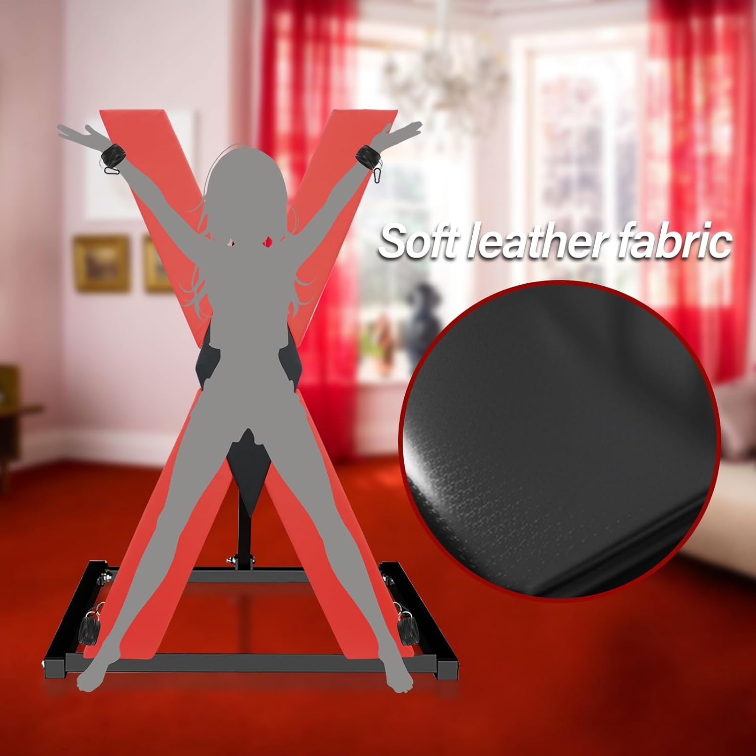 Adjustable X Frame Stand,Heavy-Duty X Frame Door Furniture,Large Play Equipment for Adult Couples,Idea for livingroom Backyard, Indoor or Outdoor