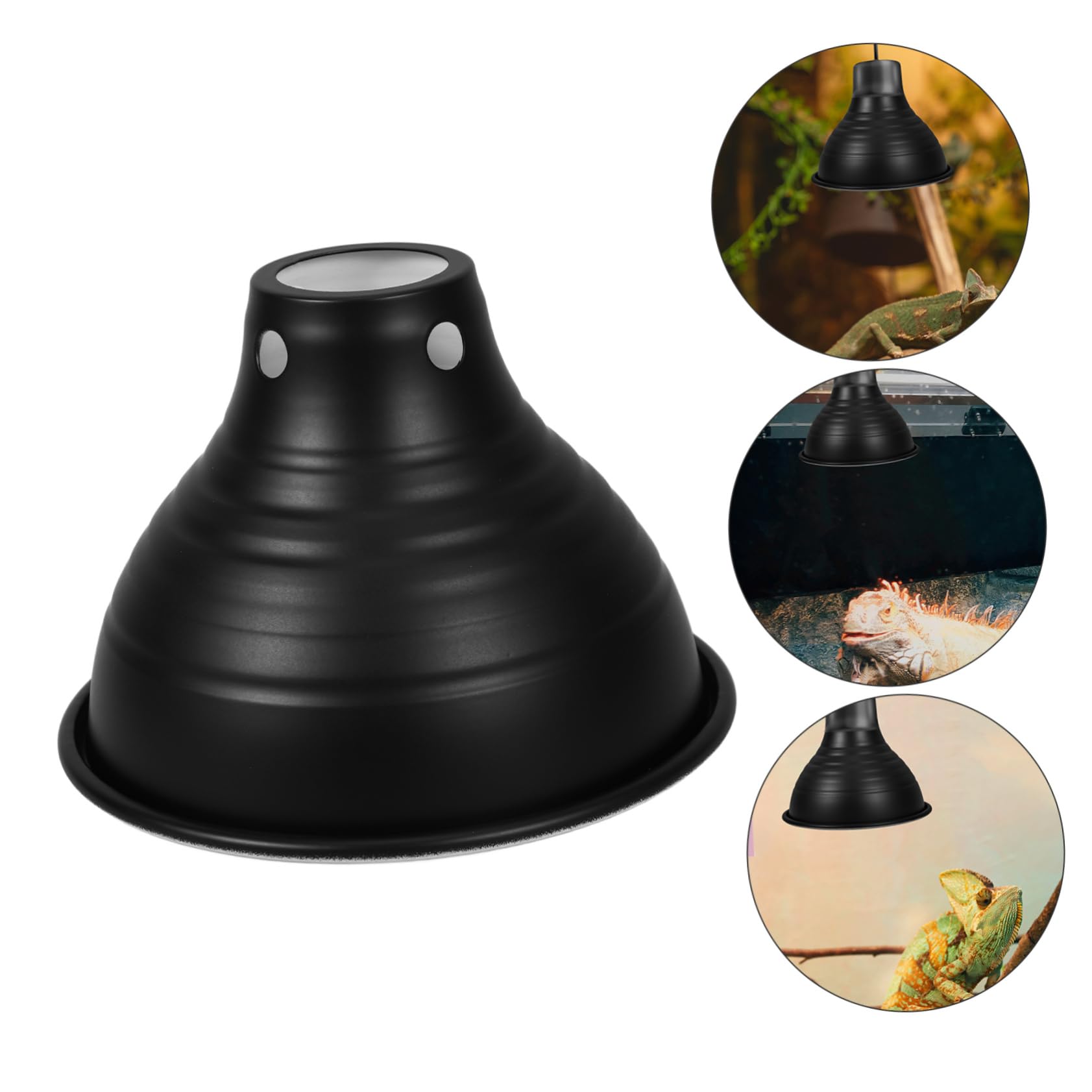 VOSAREA 5pièces Abat-Jour Chauffant pour Terrarium Couverture Isolante pour Lampes Reptiles Installation Facile Et Économie Énergie pour Lézards Serpents Et Amphibiens