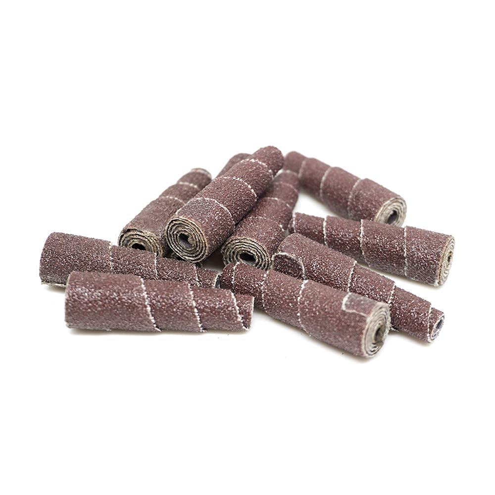 Benchmark Abrasives Aluminum Oxide Tapered Cartridge Roll for Blending Deburring Polishing High-Tensile Materials Ferrous Alloys - (1/2 x 1-1/2, 120 Grit)