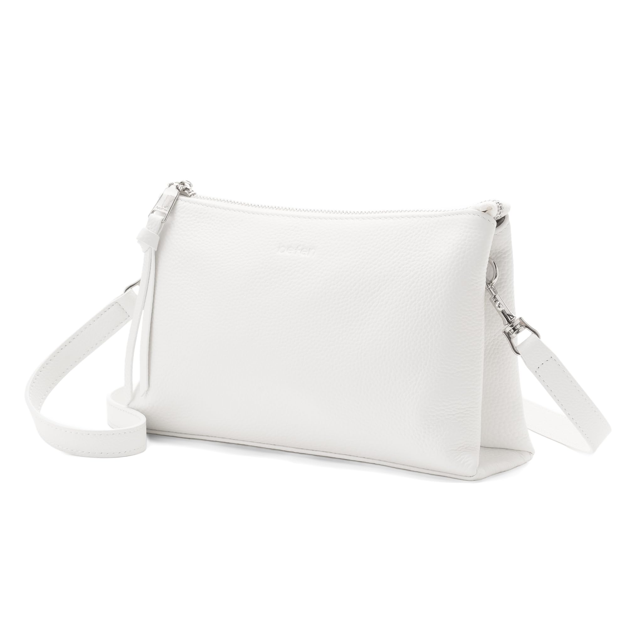 befen Echtleder Handtasche Damen Klein, RFID-Blockierung Umhängetasche Damen Leder Kleine Crossbody Bag Schultertaschen für Frauen mit Verstellbar Schultergurt für Reise, Arbeit, Einkaufen