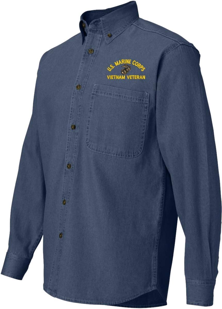 U.S. Marine Corps Eagle Globe and Anchor Vietnam Veteran Denim Shirt