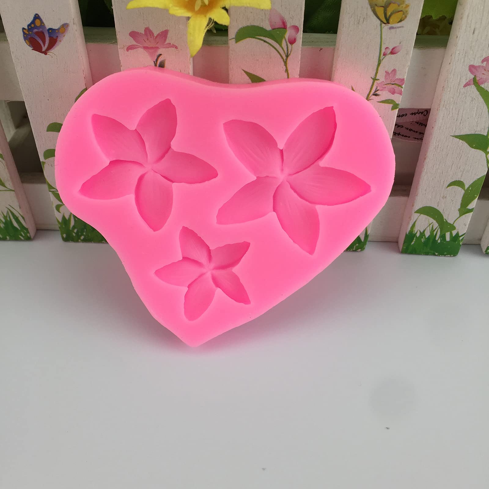 Frangipani - Moldes de silicona para decoración de pasteles, molde antiadherente para fondant, chocolate, caramelo, galletas, cupcakes, gelatina y arcilla polimérica