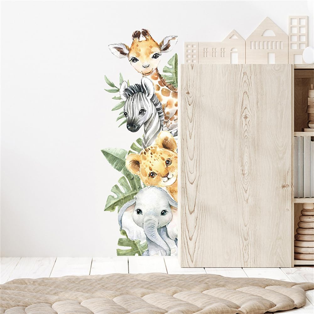 Fanwaoo Cartoon Animal Wall Stickers – Cute Jungle Decals For Kids' Rooms, Nursery, Playroom | Waterproof & Removable Vinyl Wall Decor - View #2