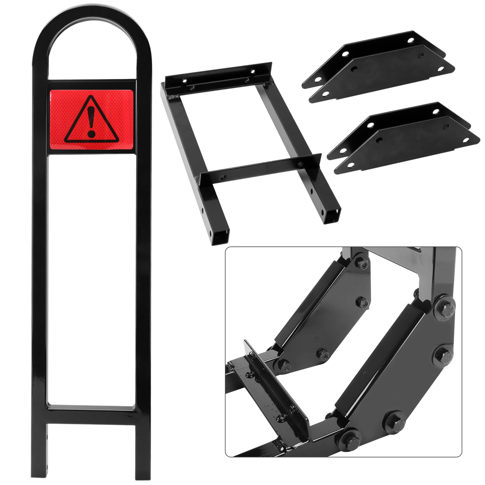 Roykaw Golf Cart No-Drilling Rear Seat Safety Grab Bar Compatible with EZGO, Club Car, Yamaha Gas & Electric Vehicles, Golf Handrail Bar for Rear Seat Passenger, Detachable & Easy to Install