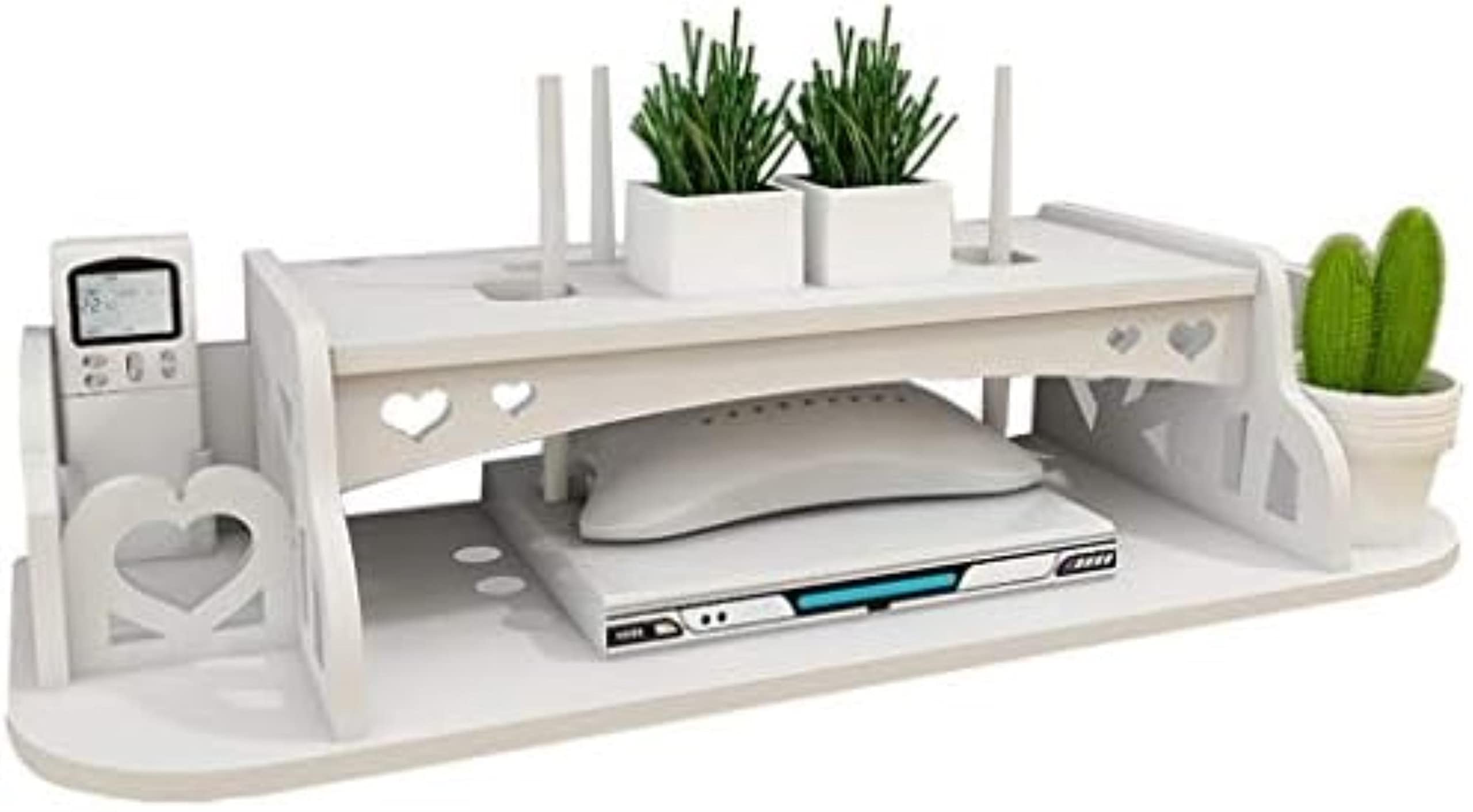 Étagère murale flottante pour routeur pour un salon moderne épuré