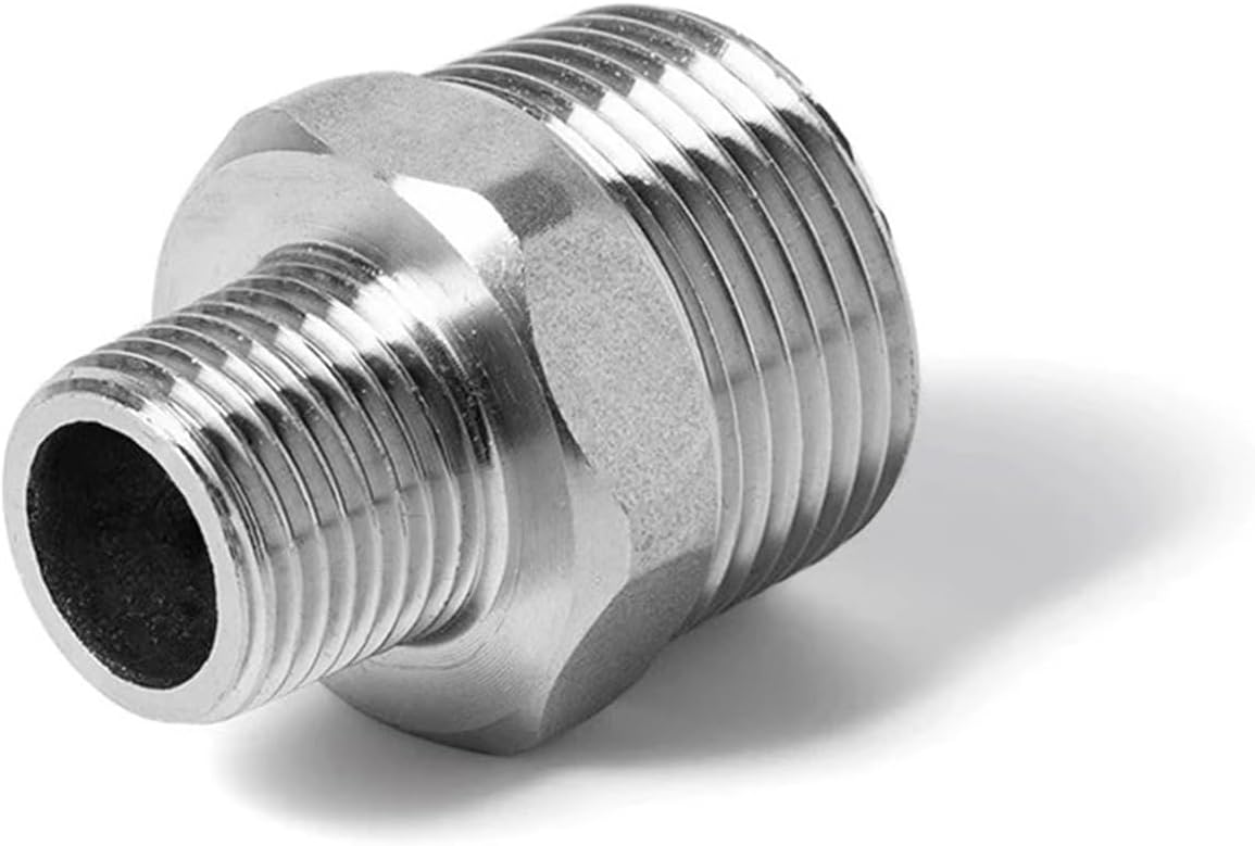 1-1/4" to 1/2" BSP Male thread reducer 304 stainless steel pipe fittings connector reducer