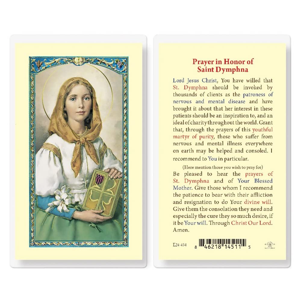 Artisan Owl Prayer in Honor of Saint Dymphna Holy Cards (Set of 5)
