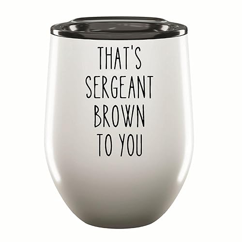 Custom Sergeant Mug Gifts Cop Promotion Appreciation Coffee Ideal Police Officers 12oz Wine Tumbler Cup