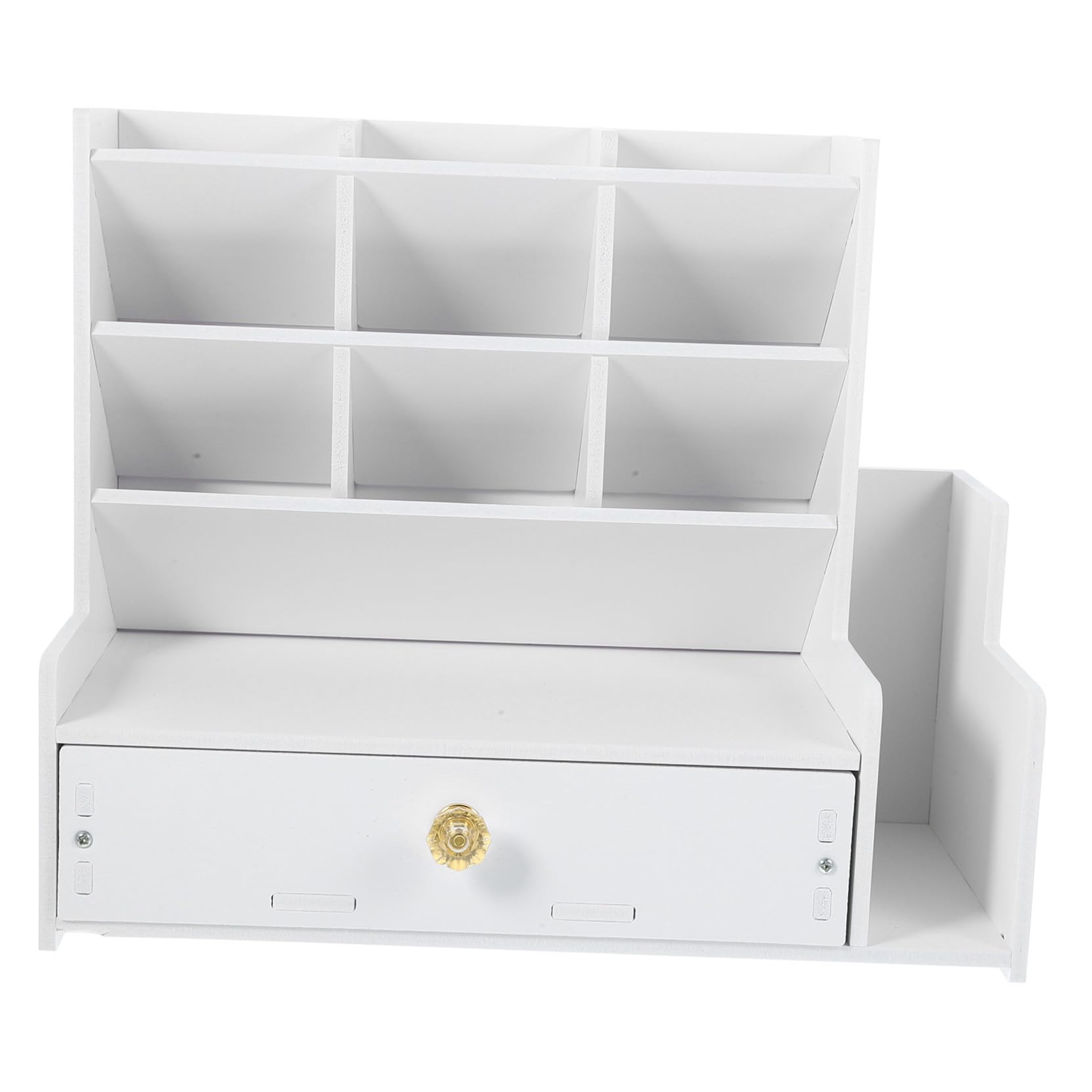 Organizador de Escritorio Rústico Multifuncional Soporte para Bolígrafos con Compartimentos Caja de Almacenamiento para Papelería para Oficina y Hogar