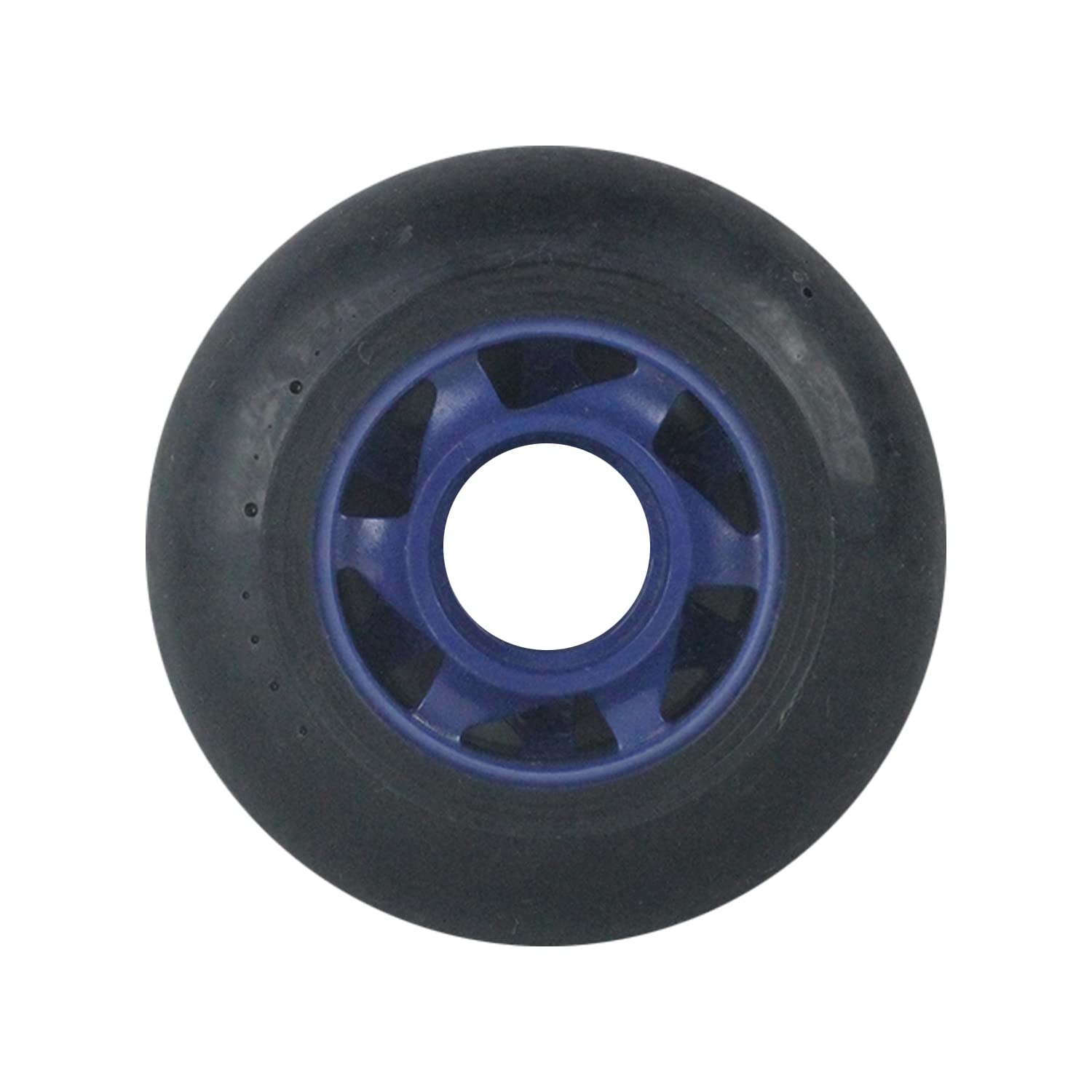 Player's Choice Inline Skate Wheels Multi Use 77mm 78A Black Blue Indoor/Outdoor (4 Wheels)