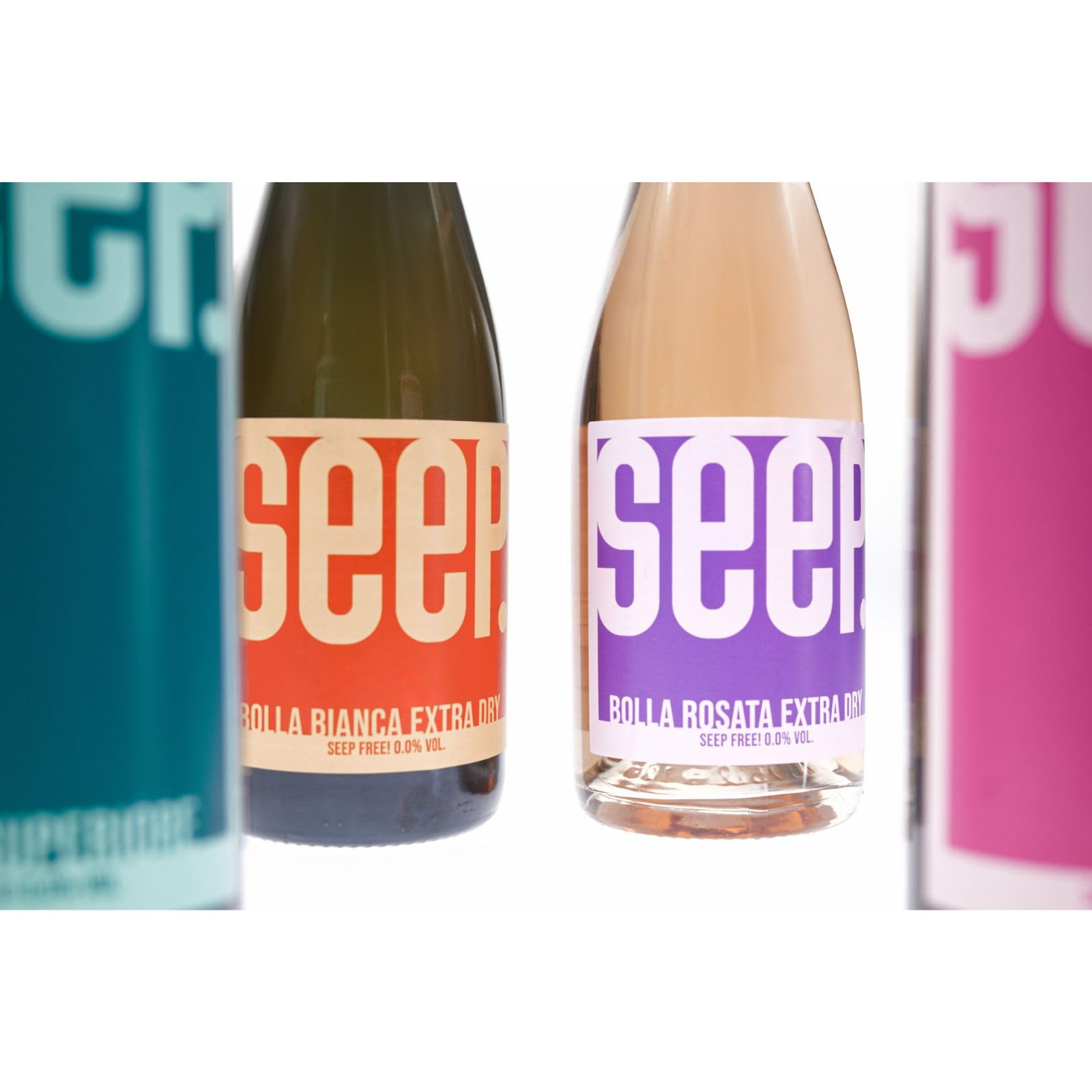 SEEP.LIFE | Kit Degustazione - Seep Bianco, Rosato, Rosso Superiore, Bolla Bianca, Bolla Rosata, Bevanda Analcolica, 5 Bottiglie da 750ml con Tappo Riutilizzabile, Made in Italy