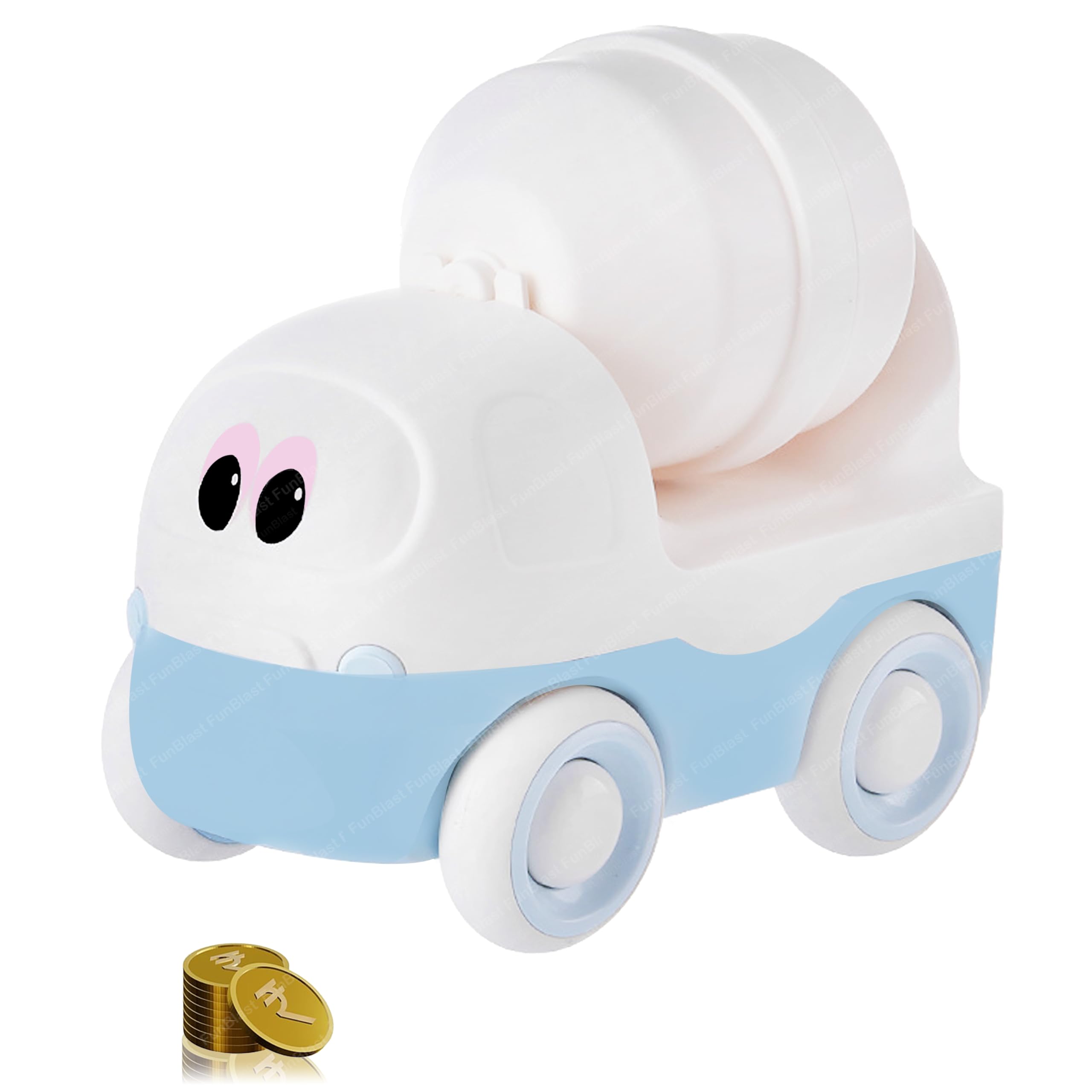 FunBlast Piggy Bank for Kids – Cement Mixer Truck Toy Design Coin Bank for Kids, Money Saving Box with Lock & Key, Birthday Return for Boys & Girls (Random Color) (B0CWRW3KK1) Amazon Price History, Amazon Price Tracker