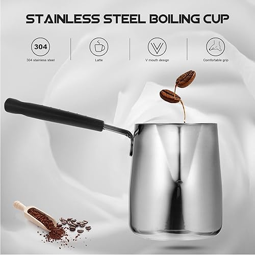 Miniatura 8 de Cabilock Tire de la taza de la flor de la jarra de espuma de la leche de la taza de leche espesada tazas de café italiano calentador de café de la