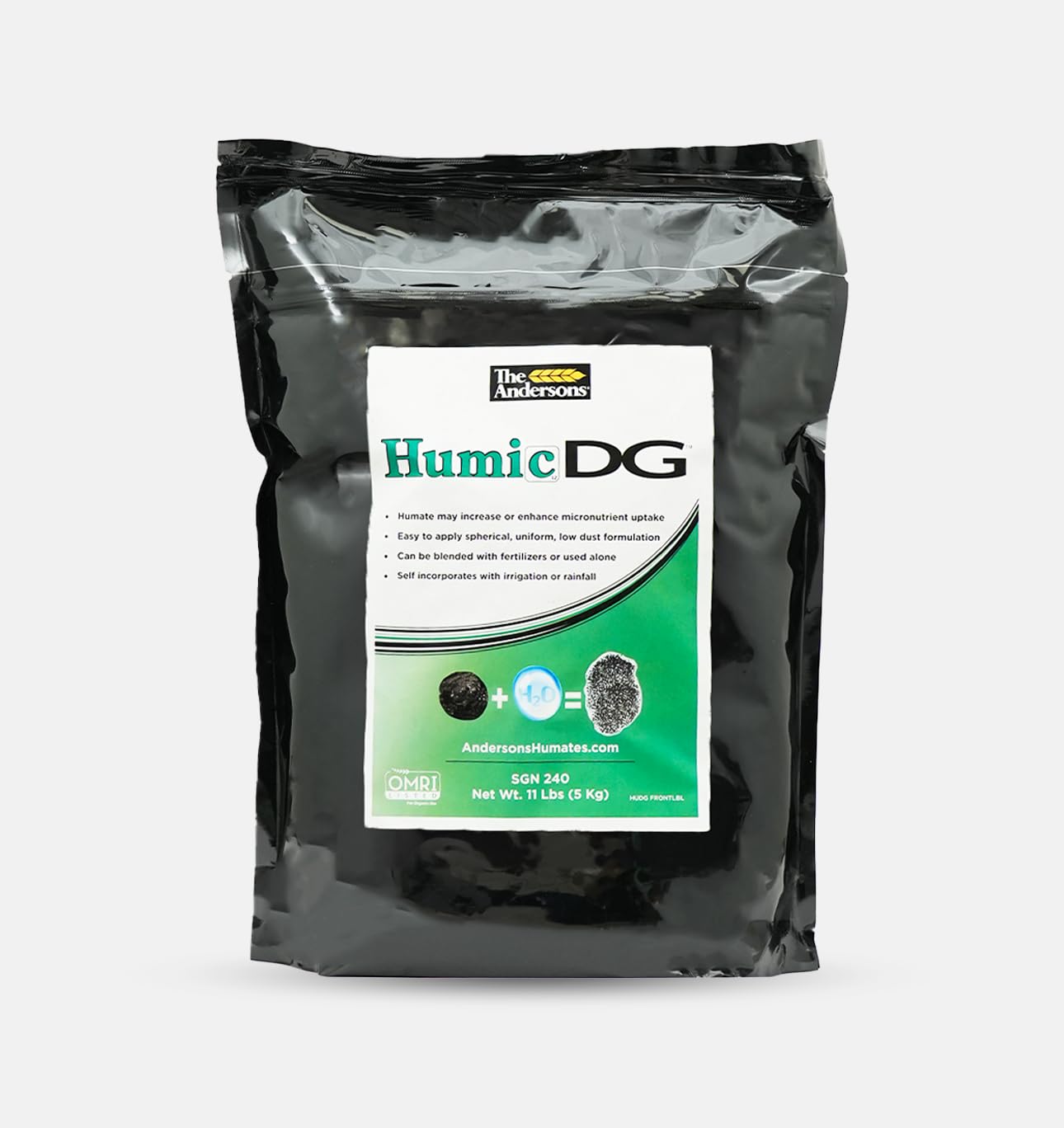 The Andersons Enmienda orgánica para suelos Humic DG - Cubre hasta 10,000 pies cuadrados (11 lb)