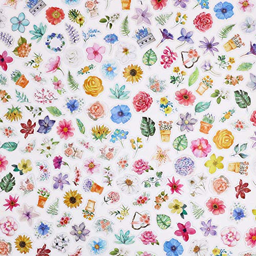 Knaid Flower Stickers Set (360 Pieces) Decorative Assorted Floral Sticker For Scrapbooking Planner Bullet Journals Supplies #TOP7