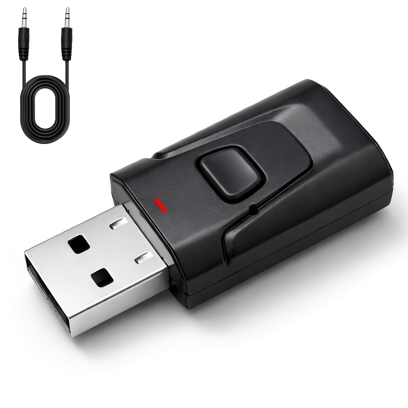 Adaptador Bluetooth USB 5.0, Transmisor Receptor 2 En 1 con Jack 3,5 Mm para TV Y Coche, Audio Sin Retardo, Plug and Play Compatible con Pc, Auriculares, Altavoces y Hi-Fi