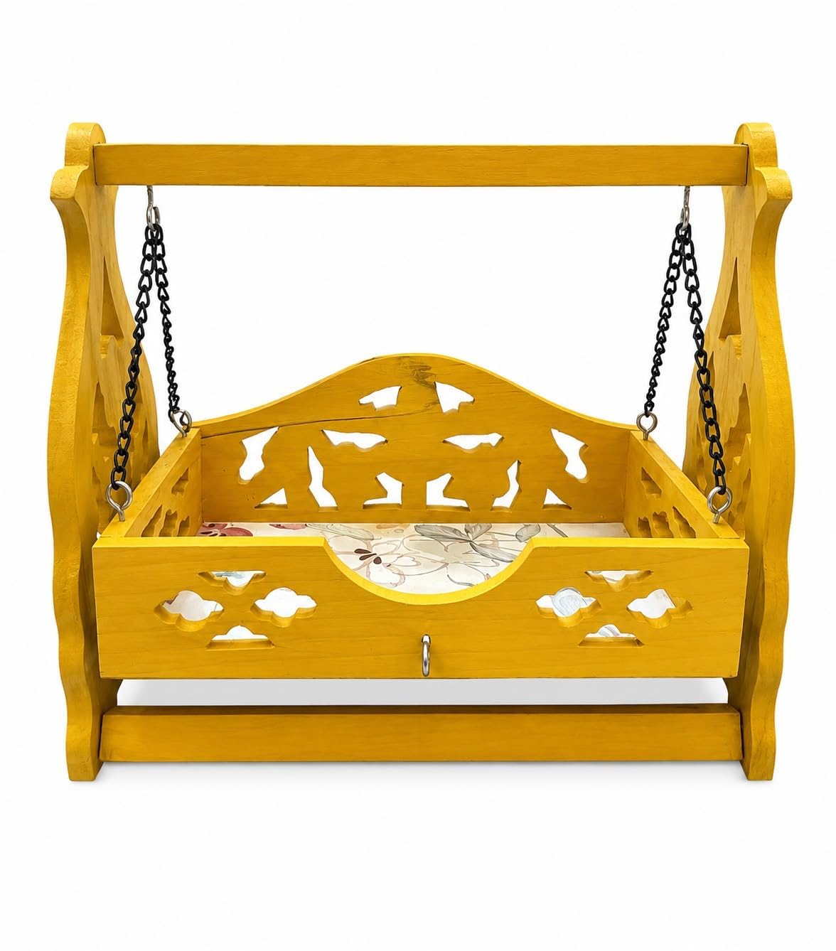 Wooden Handcrafted Laddu Gopal Jhula Swing for Krishna Idol 0 to 5 No. | Janmashtami Jhoola Hindola for Home Temple & Pooja Decoration-picture-17