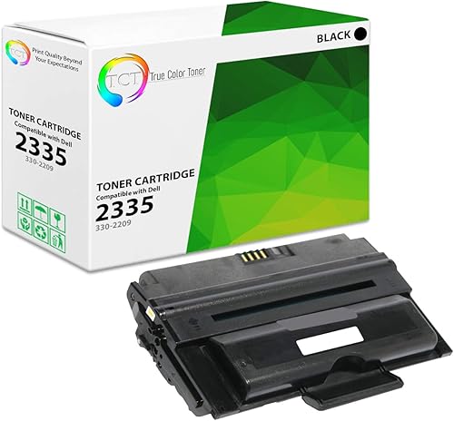 TCT Cartucho de tóner 2335, repuesto compatible de alta calidad para impresoras Dell 330-2209 330-2208 (NX994), color negro, funciona con impresoras