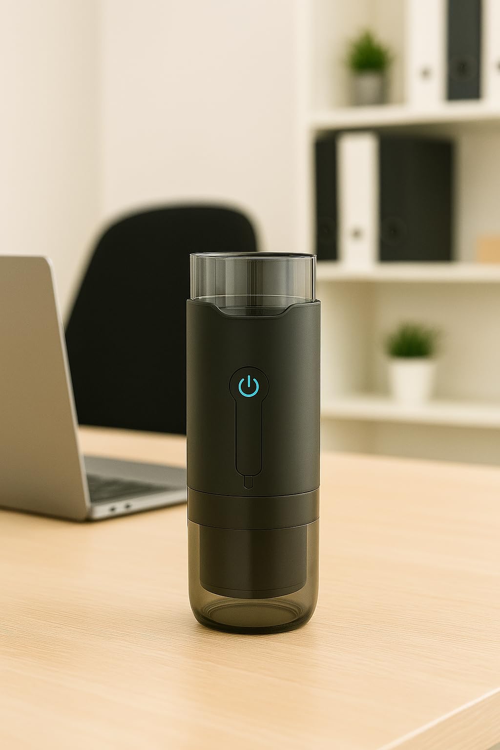 Genérico Cafetera Portátil Automática, Compacta para Viaje, Oficina y Camping, Compatible con Cápsulas y Café Molido, con Filtro Reutilizable