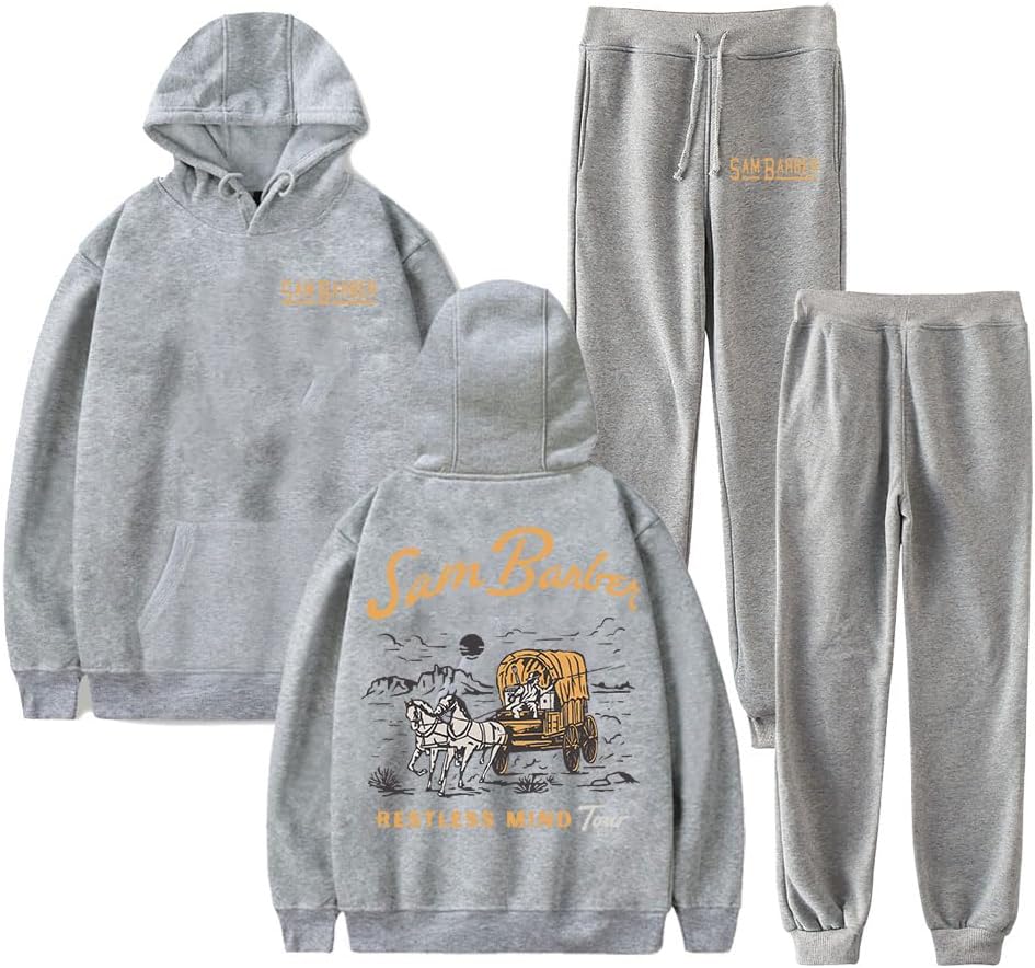 Sam Barber Restless Mind Tour Hoodie Jogger Pants Two Piece Set Sweatshirts+Sweatpants Women Men Outfit Sets