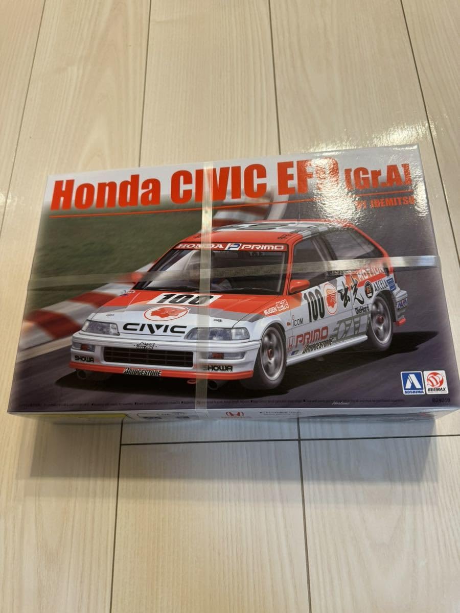 1/24 アオシマ 出光 シビック ef9 完成品 出光 MOTION 無限 シビック (EF9) `1991 JTC チャンピオン