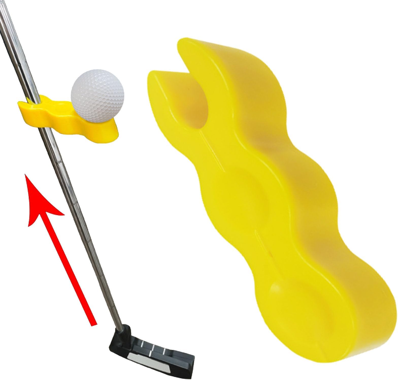 Golf Training Mat – Golf Put Training | Balancer x 1 Piece Backing Golf Exercise | Bayonet Has An Eye-catching Catching | Pressure Putt Trainer Putter for Men Women | Right or Left Handed