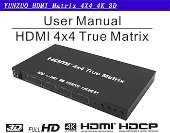 Amazon | HDMIマトリックススイッチャー4 x 4 4 in 4 HDマトリックス