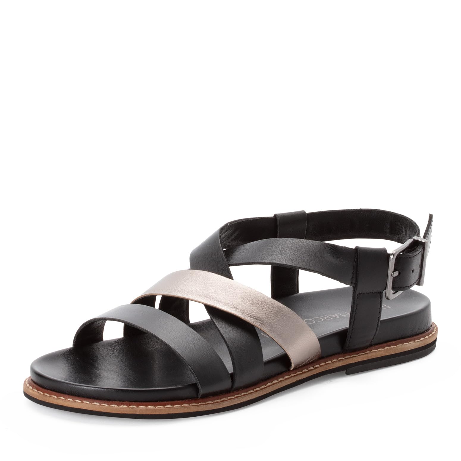 MARCO TOZZI Damen Sandalen flach aus Leder Sommer