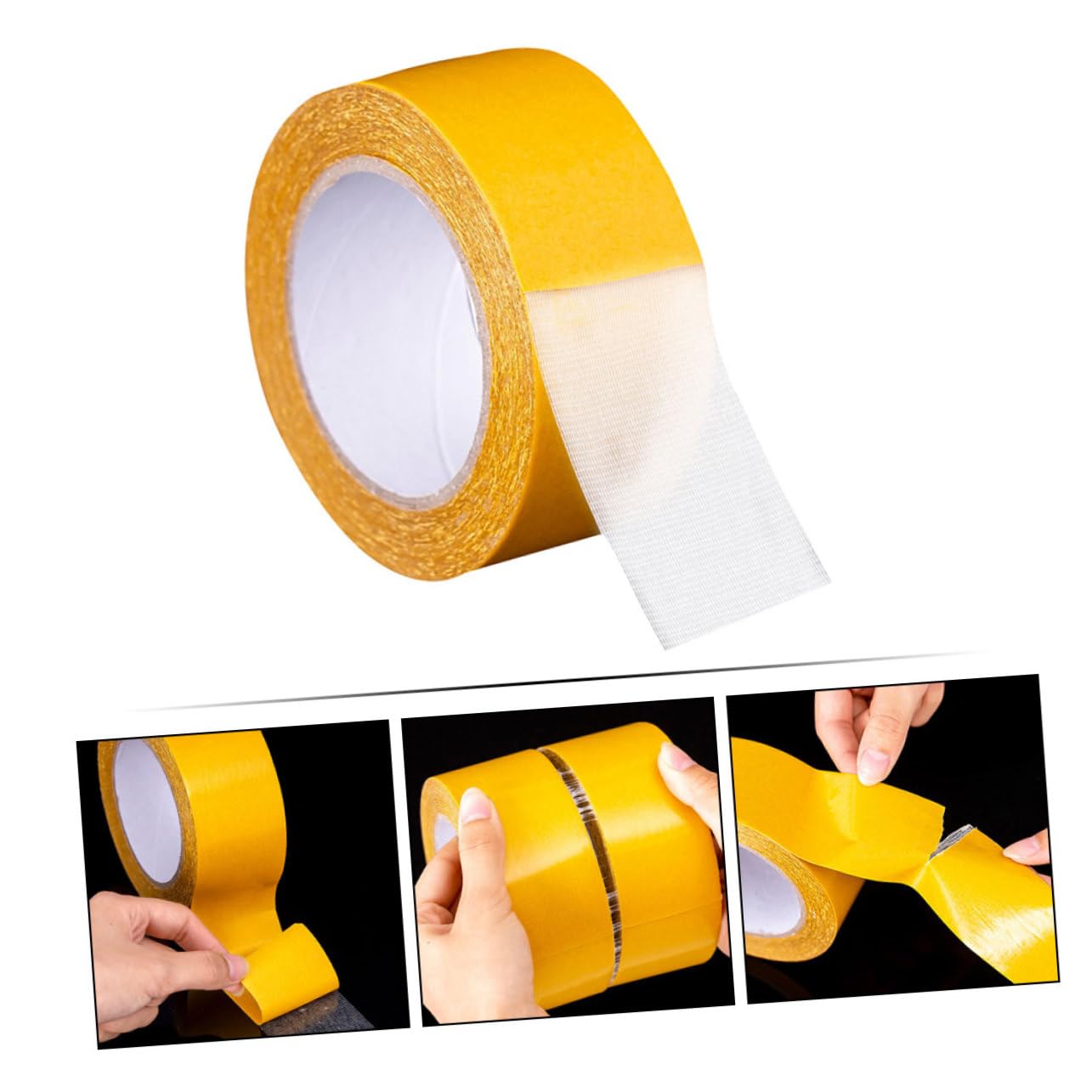 Gatuida 5rollos Cinta Doble Cara Extrafuerte Para Alfombras Adhesivo Resistente y Fácil De Usar Para Decoración y Proyectos De Instalación De Longitud